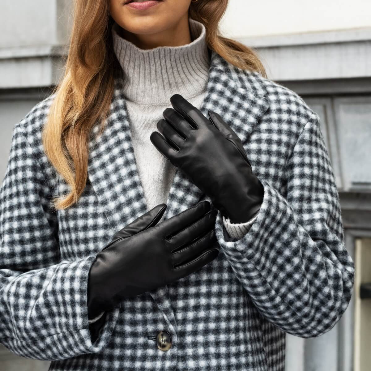 Isabella Leather Gloves – Black