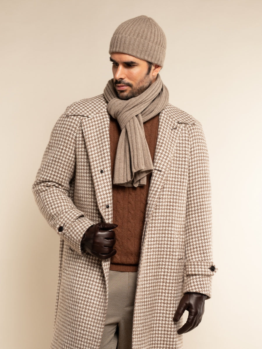 Milano Cashmere Beanie – Brown