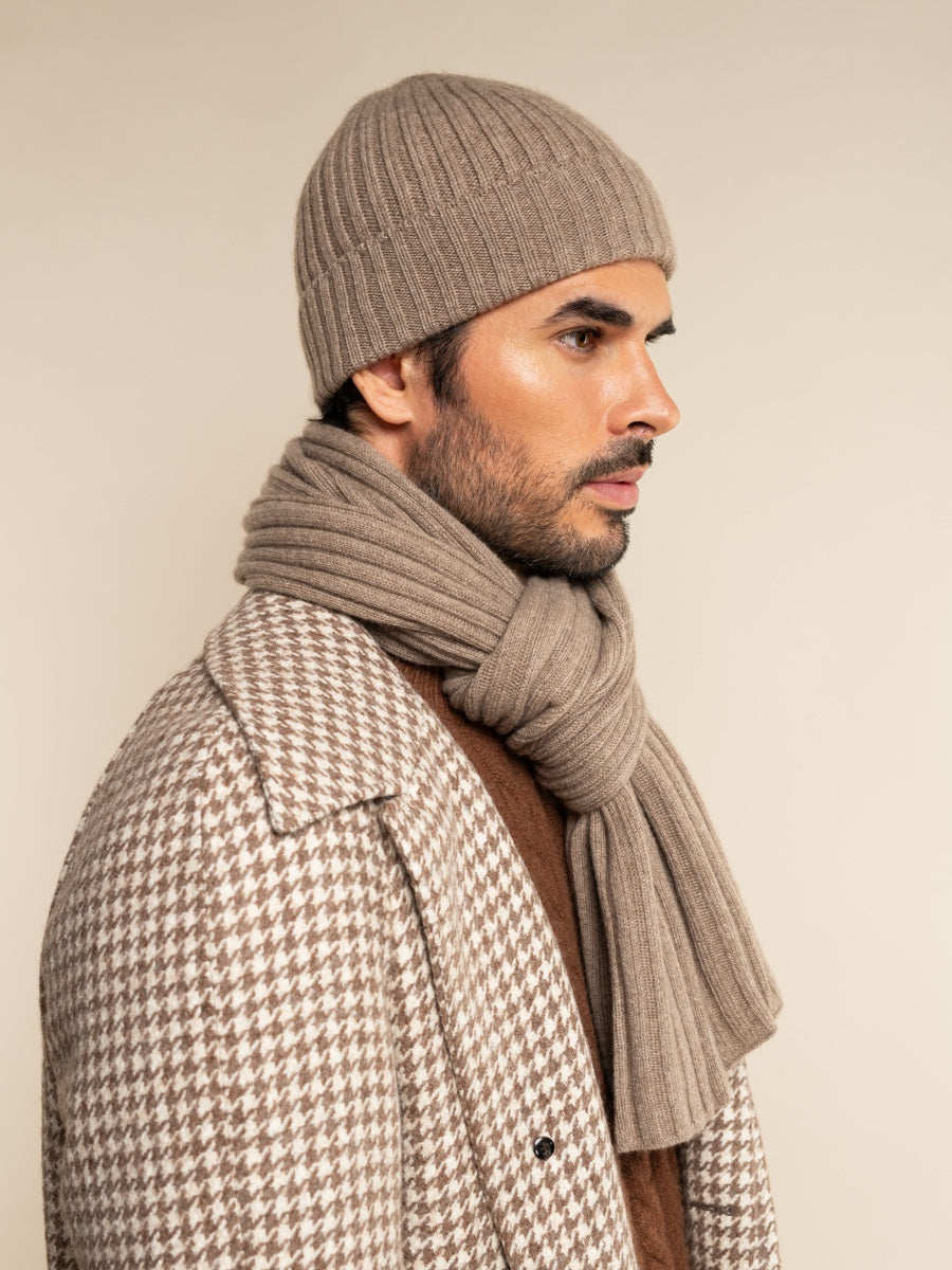 Milano Cashmere Beanie – Brown