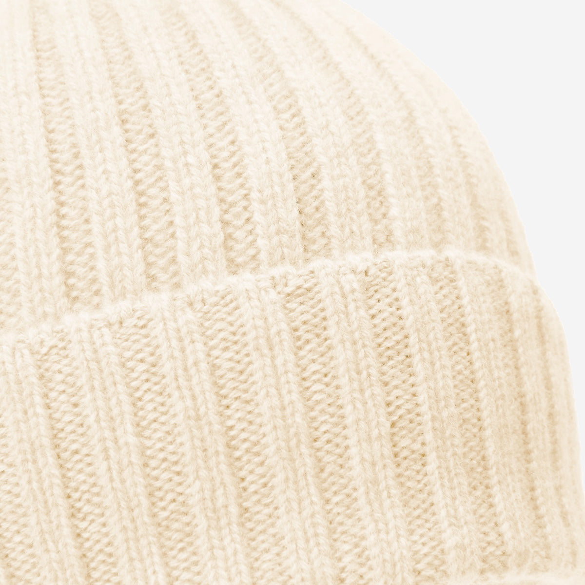 Milano Cashmere Beanie – Cream
