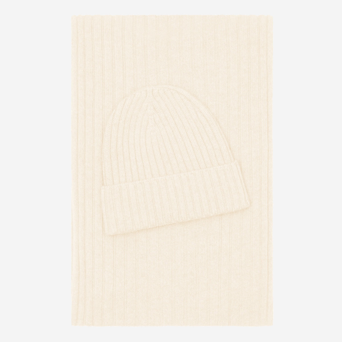 Milano Cashmere Beanie – Cream