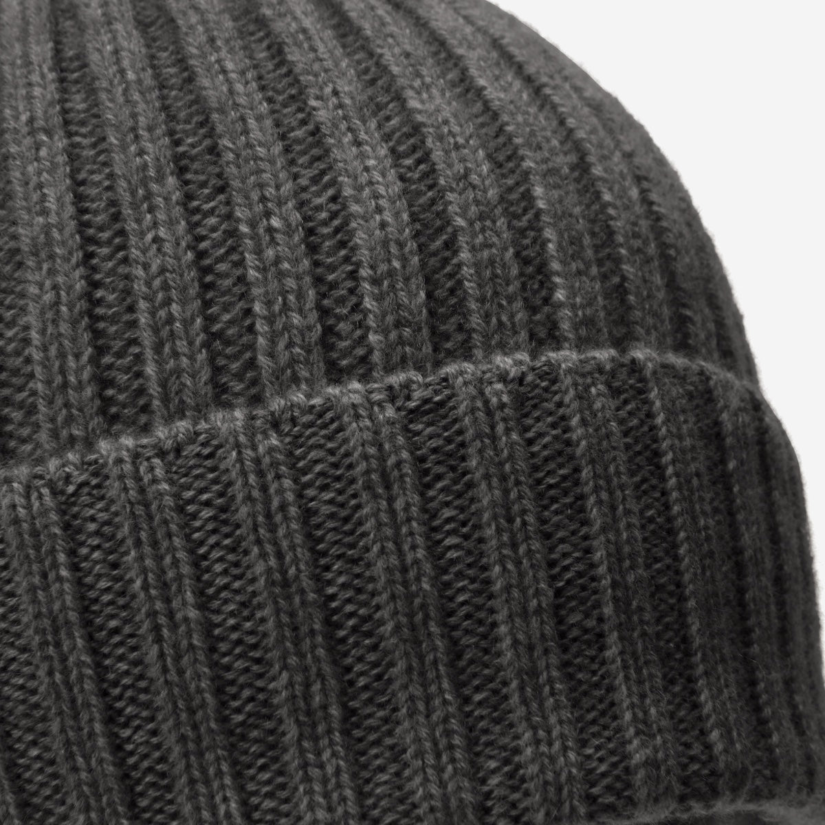 Milano Cashmere Beanie – Dark Grey