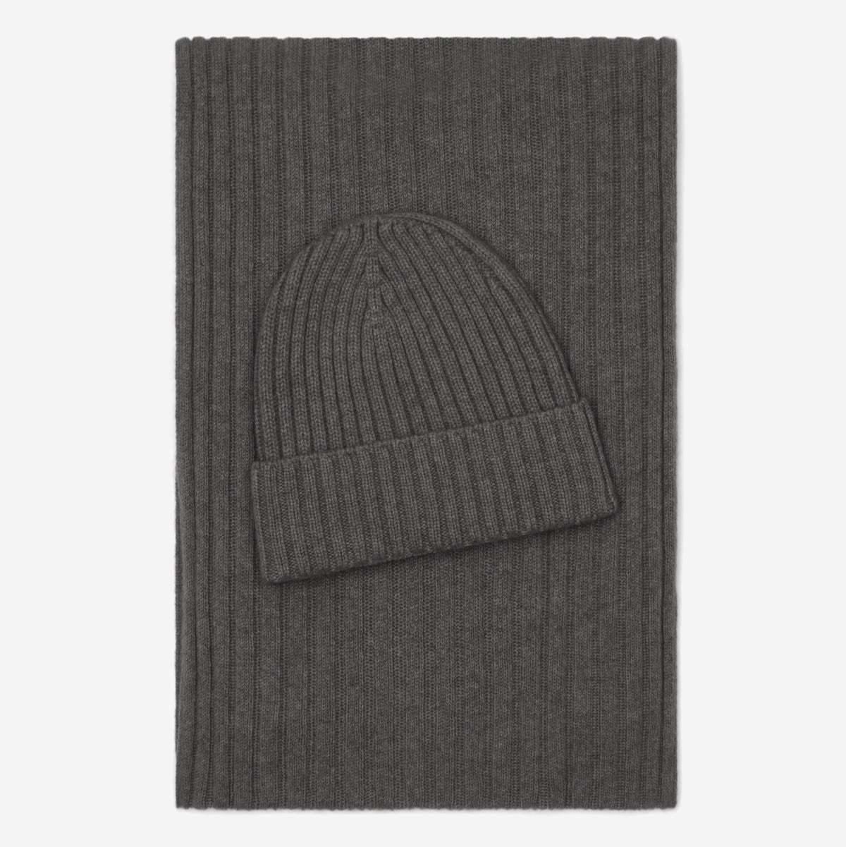 Milano Cashmere Beanie – Dark Grey
