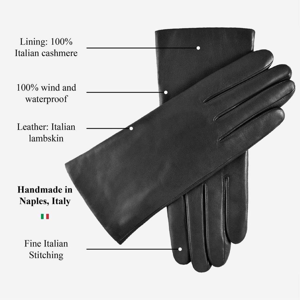 Isabella Leather Gloves – Black