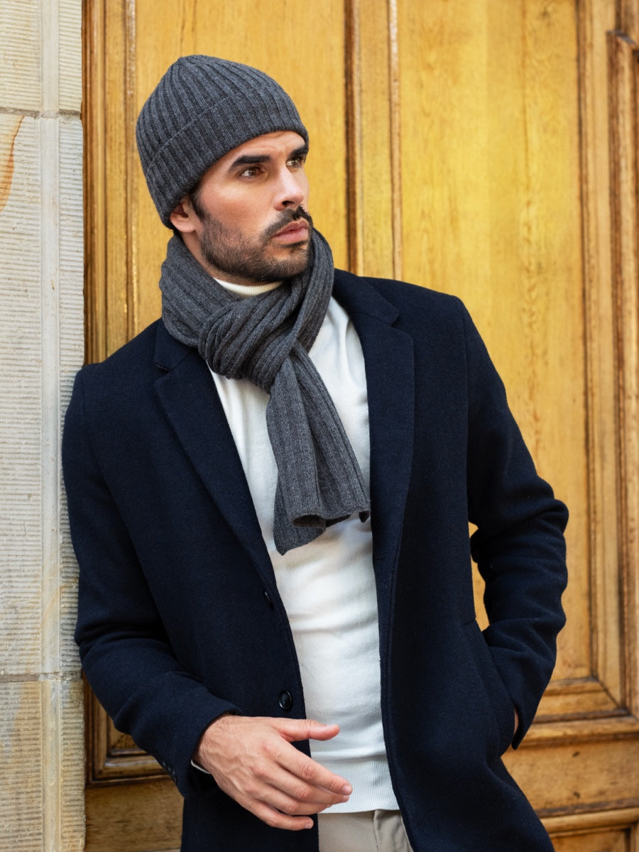 Napoli Cashmere Scarf – Dark Grey