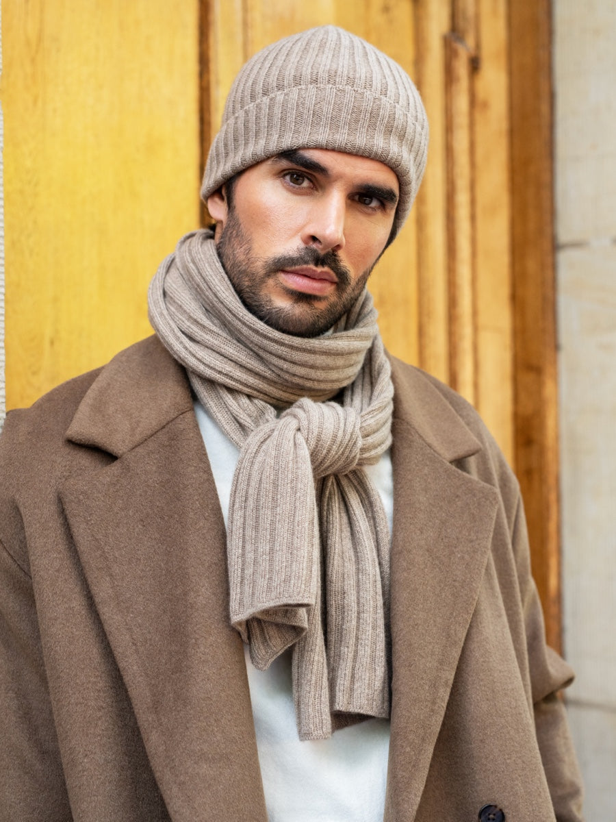 Milano Cashmere Beanie – Brown