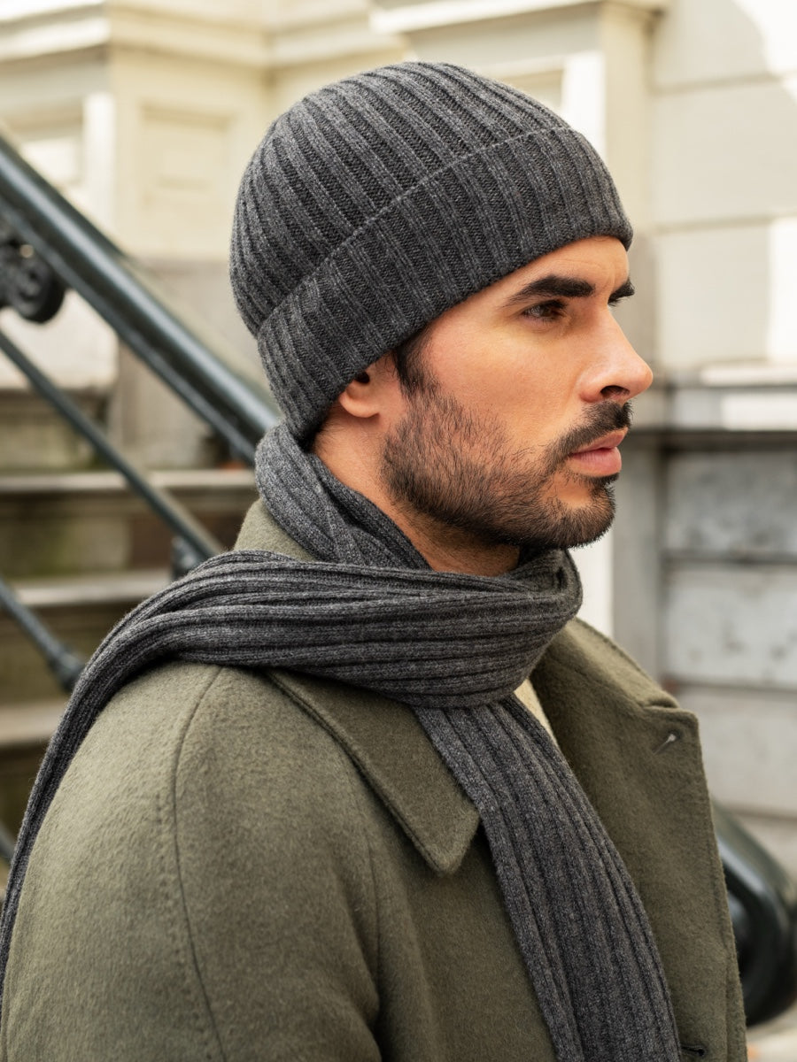 Napoli Cashmere Scarf – Dark Grey