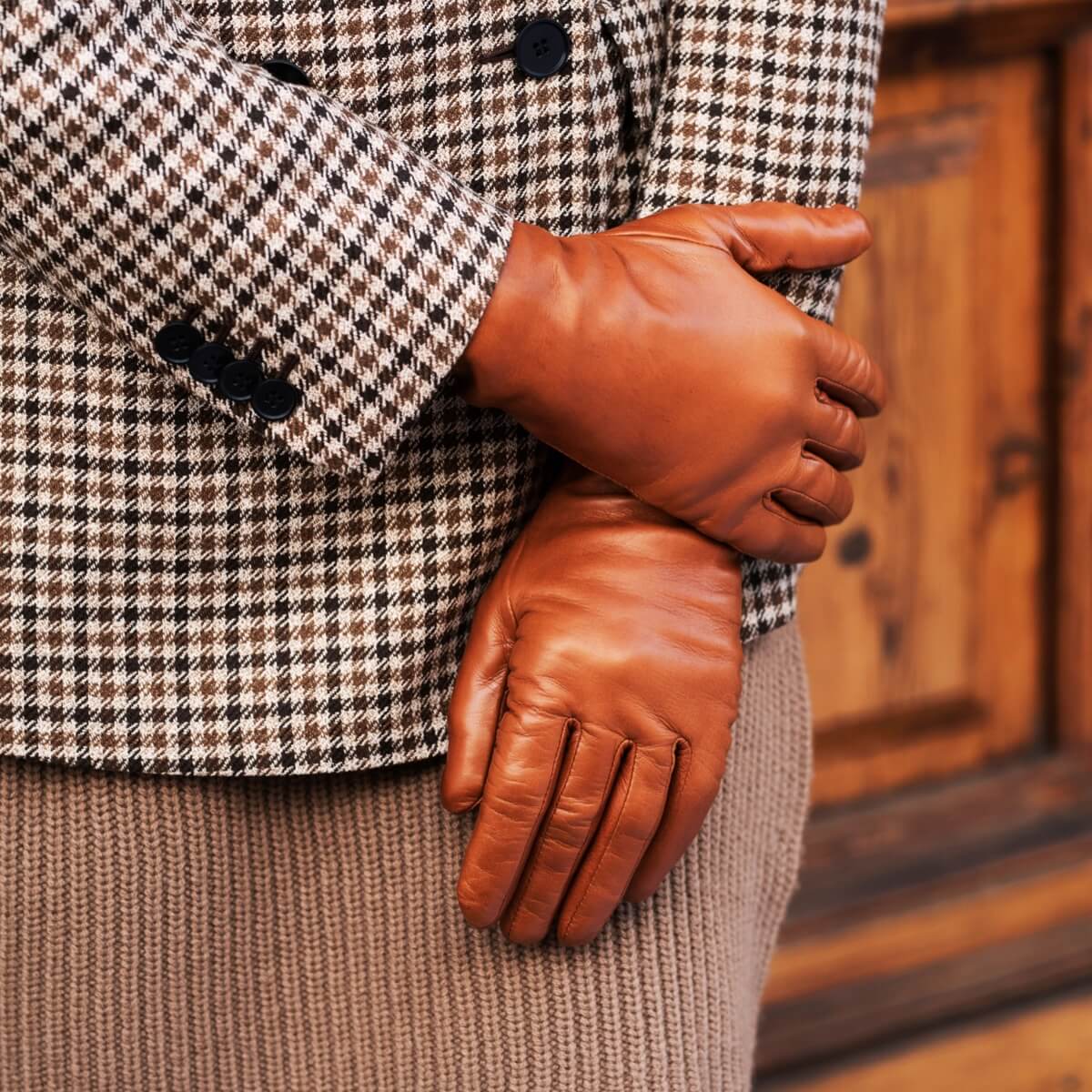 Isabella Leather Gloves – Cognac