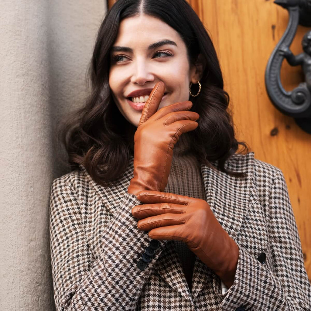 Isabella Leather Gloves – Cognac
