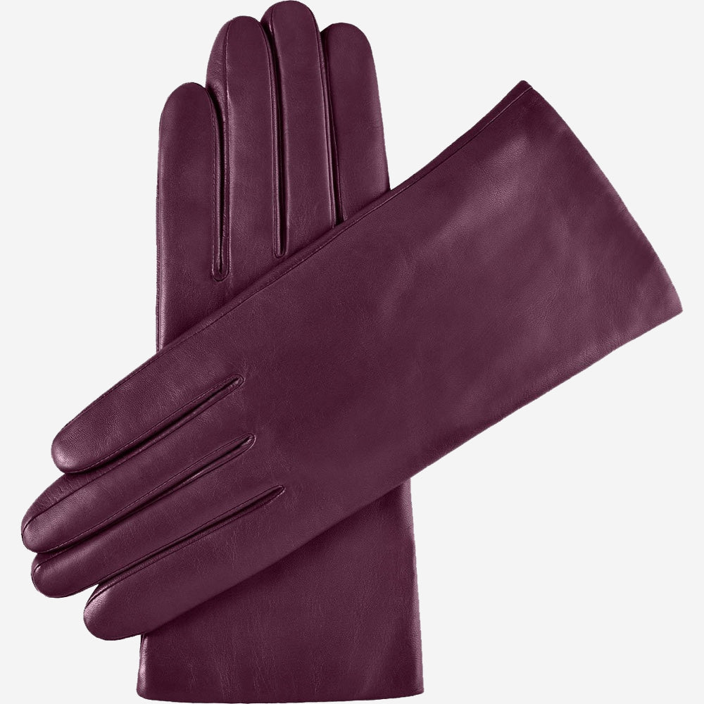 Isabella Leather Gloves – Eggplant