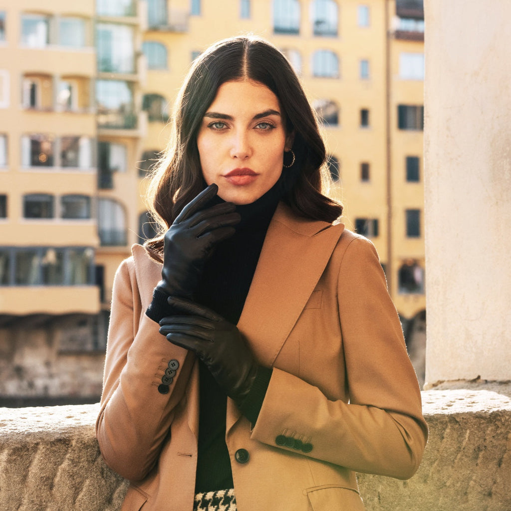 Isabella Leather Gloves – Black