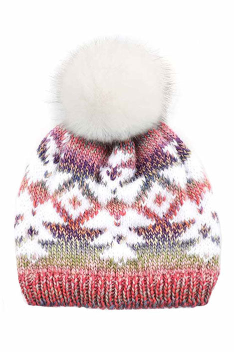 Aztec Multi-Yarn Beanie