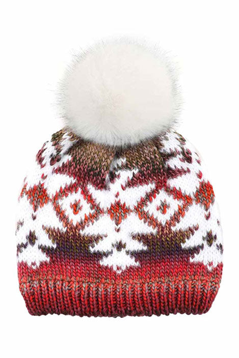 Aztec Multi-Yarn Beanie