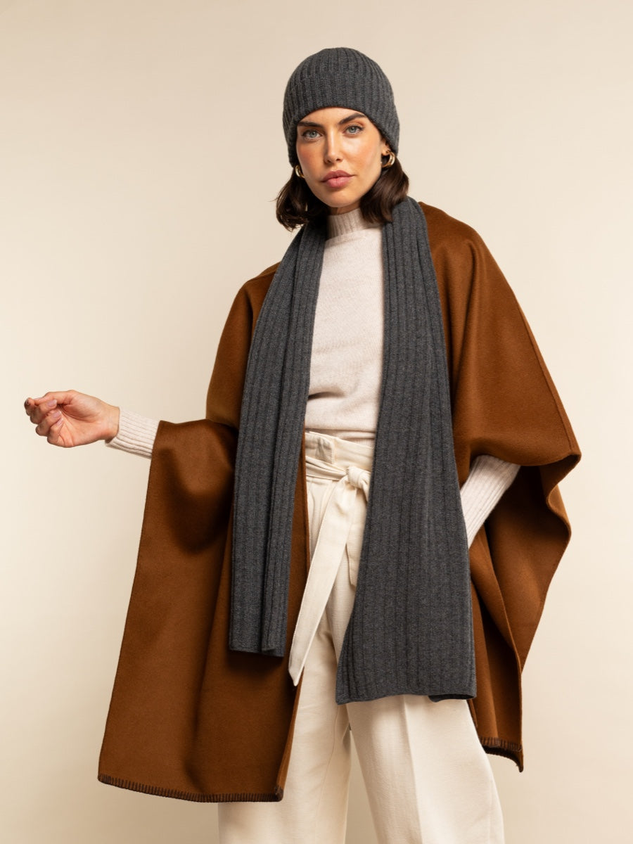 Napoli Cashmere Scarf – Dark Grey