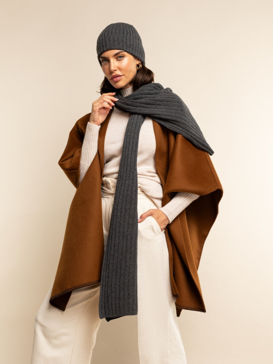 Napoli Cashmere Scarf – Dark Grey