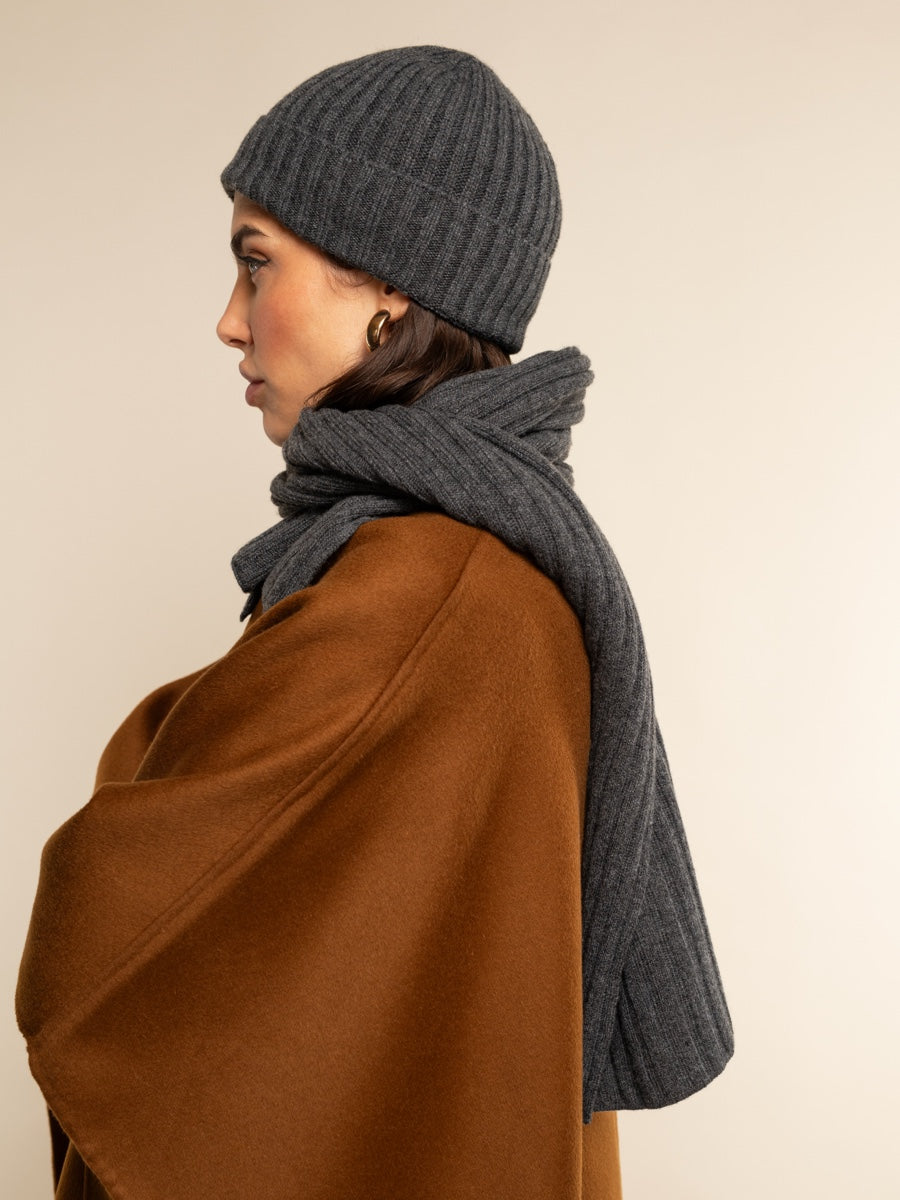 Napoli Cashmere Scarf – Dark Grey