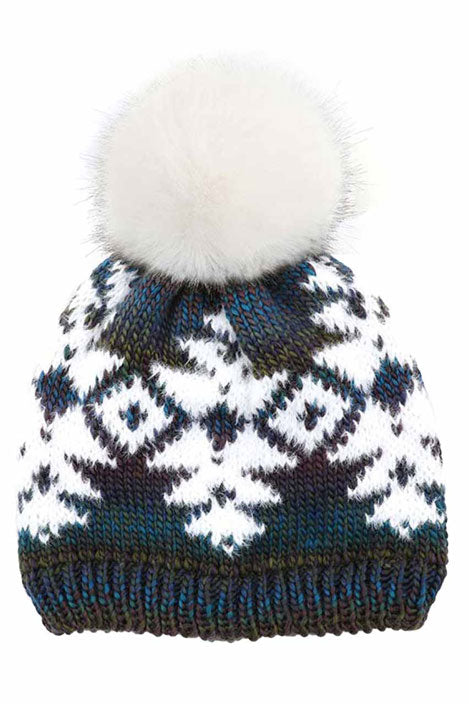 Aztec Multi-Yarn Beanie
