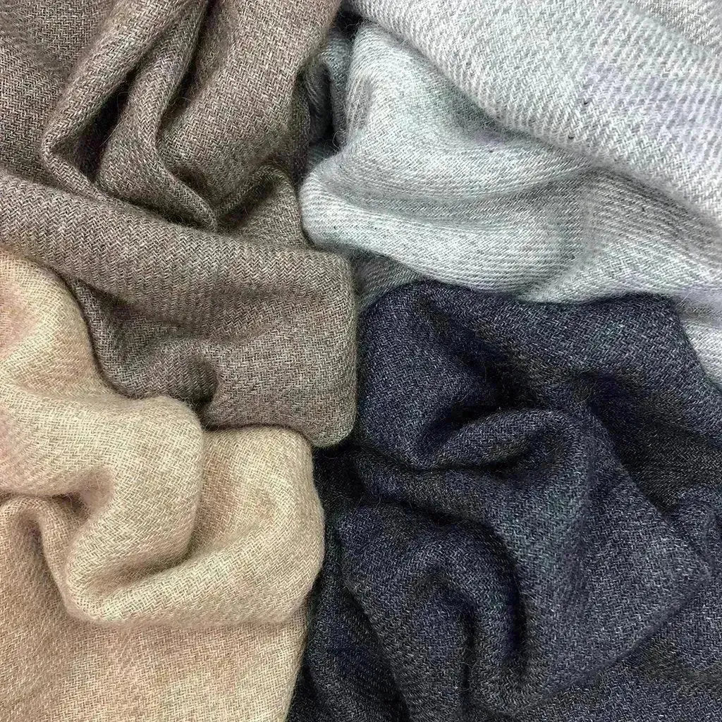 Espresso Handloomed Cashmere Scarf